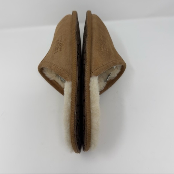 UGG SCUFF Chestnut Suede Wool lined HOUSE Slipper Slides - Picture 5 of 10